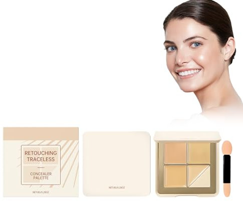 Palette Correttore Colorante a 5 Colori, Palette Nascondiglio Impermeabile Palette Di Contorno in Crema a Lunga Durata, Correzione Del Colore E Nascondiglio Delle Occhiaie, Foruncoli E Macchie
