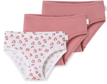 Schiesser Mädchen 3 Pack Slips Unterwäsche Feinripp - 100% Organic Bio Baumwolle - Größe 92 Bis 140 Unterwäsche (3er Pack)