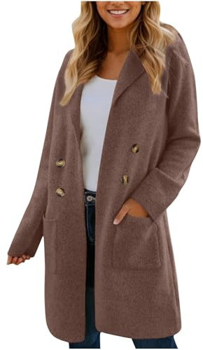 TTFDJG Übergangsjacke Damen Lang Damen-Jacken Frühling Windbreaker Jacke Damen Warme Jacke Kapuzenjacke Mit Reißverschluss Für Frauen Winterjacke Damen Long Teddy Fleecejacke Damen Mit Kapuze