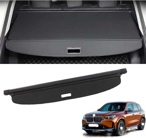 ZHANGJF Auto Einziehbare Hintere Kofferraum Hutablage Für BMW X1 (U11) SAV 2022, Kofferraumabdeckung Cargo Kofferraum Abdeckung Ablagen