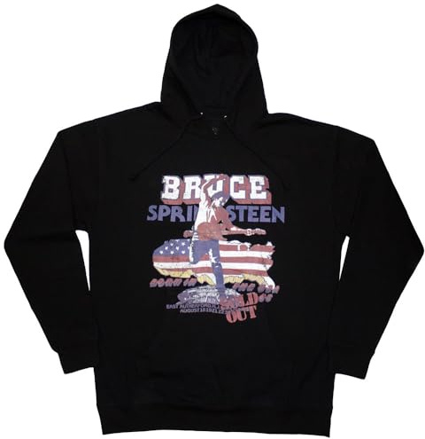 Rock Off officially licensed products Bruce Springsteen Born in The USA 85 Pullover Hoodie XXL Black