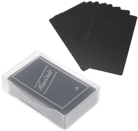 PATIKIL 100 Stück Blanko-Visitenkarten aus Aluminium, 86x54x0,21mm(Stärke) Hochwertige Metall Visitenkarten für Laserdruck, Hochwertige Haptik, Hohe Härte, Schmutzabweisend, Matt Schwarz