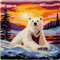XDEGHUANGSS Polar Bear Latch Hook Kits for Adults Beginners DIY Crochet Pillow Kit Pre-Printed Pillowcase Hook and Latch Rug Kits Needlework Cushion Cover for Home Sofa Decoration 17x17 inch
