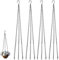 4 Pcs Hanging Basket Chains, Black Heavy Duty Hanging Basket Chains, Flower Pot Chains for Hanging Plants with 3 Clip Hooks, Metal Replacement Chain For Hanging Bird Feeders, Flower pots and Ornament