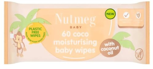 Nutmeg Coco Moisturising Baby Wipes 60Pk