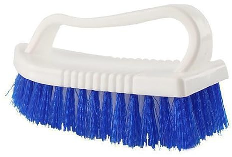 ANKROYU Robuste Scheuerbürste mit steifem, verdicktem Griff, Mehrfach-Reinigungsbürste für Badezimmer, Dusche, Fliesen, Waschbecken, Teppich, weiß, 7,5 x 15 x 5,5 cm