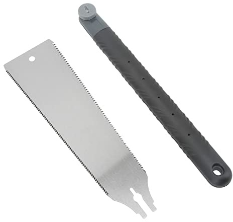 Hand Pull Saw with TPR Handle, Japanese Double Handsaw, High Carbon Steel Blade for Woodworking, Fast Cutting Cross and Rip Saw for Dry or Wet Wood