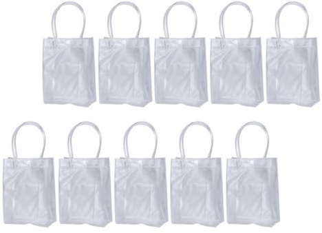 LALAFINA 10pcs Pvc Handheld Wine Bottle Bags Portable Stylish Practical Packaging Bags for Personal Use and Fashion Items