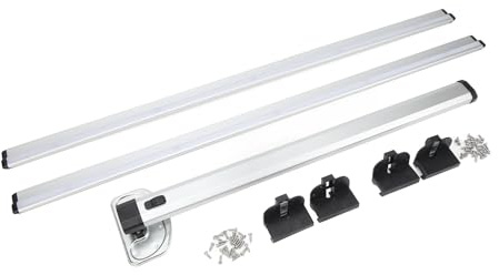 BAFOVY Pied de Table Pliant et Rail Coulissant, Design Pliable, Construction Alliage d'Aluminium Durable, Assemblage Rapide, Accessoire de Table Pliant pour Camping-Car et Yacht avec