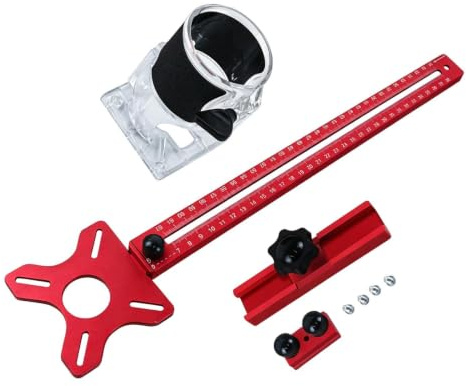 Router Jig 65mm Trimming Auxiliary Track Guide Bracket | Adjustable Router Jig for Home Garage Construction Workshop Industry Woodworking