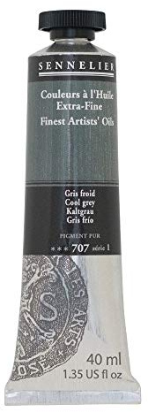 SENNELIER Artists Color Oil Paint, 40ml, Cool Grey S1, 10-130411-707