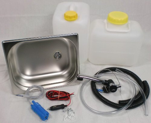 Wasseranlage Imbisswagen Verkaufsanhänger Campingküche Bausatz Spüle 354x325x200 London (ad-ideen)
