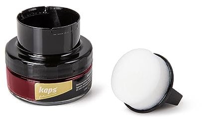 Kaps Shoe Cream with Sponge Applicator, Intensive Leather Care and Nourishing, Delicate, 70 colours (112 - red)