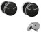 Treuheld® | Set - geschlossene Comic Augen - 2 Ohrstecker zum Schrauben - SCHWARZ-WEIßE Fake Plugs - Ø 10mm - Ohrringe Fakeplug - Silber Ohrring in Schwarz-Weiß - Chirurgenstahl Faketunnel