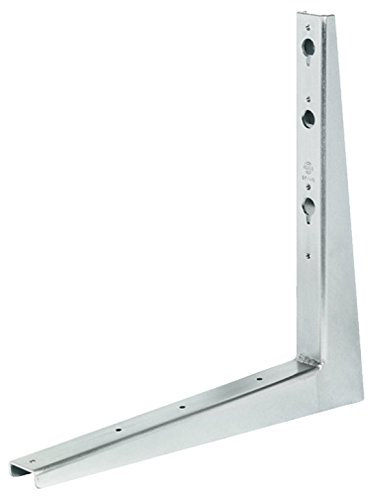 Rückenlehnen-Halterung Sitzbank-Konsole Winkel-Schwerlastkonsole für Bänke & Truhen | Tiefe: 472 mm | Tragkraft bis 500 kg | Metall glanzverzinkt | 1 Stück - Wandwinkel für schwere Regale & Bänke