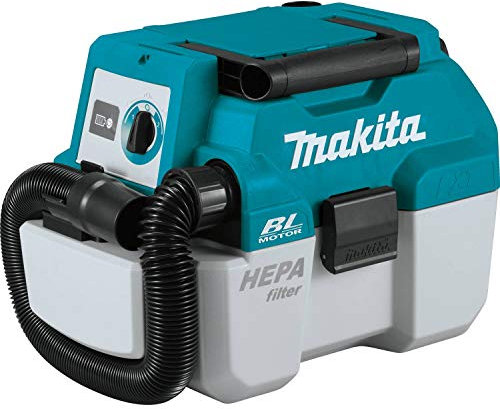 Makita XCV11Z Extracteur de poussière Portable sans Fil 18 V LXT Lithium-ION 7,5 l Filtre HEPA Portable pour aspirateur Humide/Sec, Outil Uniquement