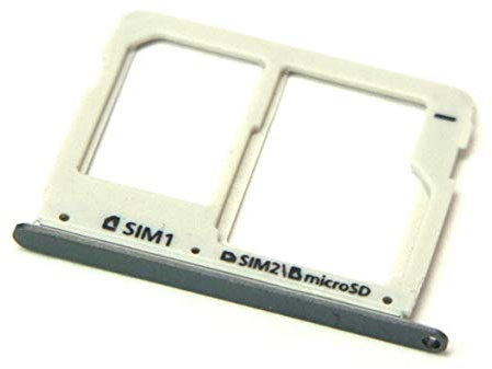 Simkarten Micro SD Halter SIM Card Adapter Einschubfach SIM Card Holder Adapter Halterung Schlitten Nano SIM Halter SIM Fach Tray Slot Samsung Galaxy A5 SM-A510F N (2016) Schwarz/Black