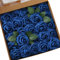 Künstliche Rosen Blumen Schaumrosen Foamrosen Kunstblumen Rosenköpfe Gefälschte Kunstrose Rose DIY Hochzeit Blumensträuße Braut Zuhause Dekoration (25 Stück, Königsblau)