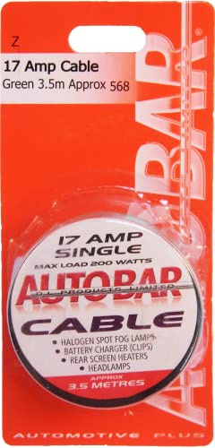 Autobar 568 Multi Purpose Electrical Cable 17 Amp 3.5m Green Electrical Wire