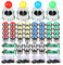 EG STARTS 4 Jugadores Arcade LED DIY Kit USB Zero Delay codificador Joystick + LED Chrome Arcade Botones para MAME USB para Juegos de PC y Frambuesa Pi Retro Controladores