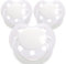 BabyNova Schnuller mit Namen, ortho, Silikon (transparent weiß, 6-14 Monate)