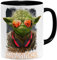 OM3® - Deejay Master Yoda – Tasse | Tasse en céramique | 325 ml | Imprimé des deux côtés | Noir