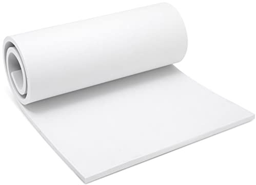 Rouleau de feuilles de mousse EVA blanche, mousse cosplay pour loisirs créatifs (10 mm, 34,9 x 99,1 cm)