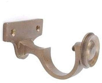 Van Dyke's Restorers Gardinenstangenhalter aus massivem Messing, 2 Stück, Antik-Messing-Finish