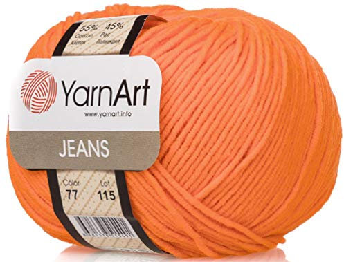 Yarn Art YarnArt Jeans Sport, 55% cotone, 45% acrilico, 1 matassa/gomitolo da 50 g, 77 m