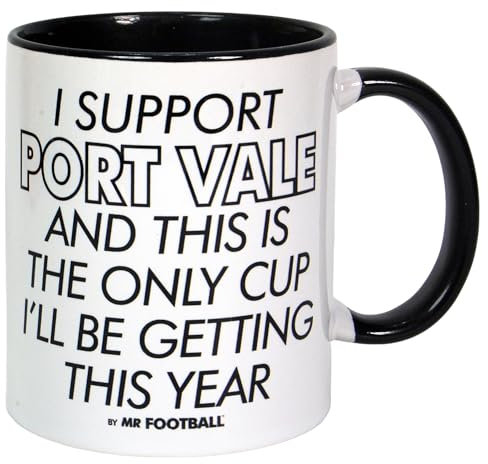 Bomblighters I Support Port Vale and This is only Cup Football Mug - Merchandise Gift for Fan