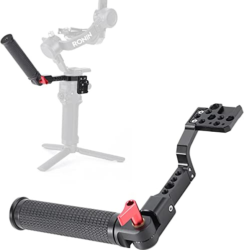 Gimbal Handle Grip Mount 180° Adjustable Monitor Mount Professional Video Handgrip Holder with Cold Shoe Plate for DJI Ronin S/SC/ RSC2