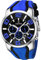 findtime Sport Uhr Herren Chronograph Militär Uhr Analog Quarz Silikon Armbanduhr für Männer Jungen Große Zahlen Datum Timer Herrenuhr Blau