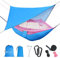 UTEBIT Hammock Outdoor 260 * 140cm, Travel Hammock with Mosquito Net 200KG Load Capacity and Waterproof Tarpaulin Light Breathable for Camping, Travelling, Hiking