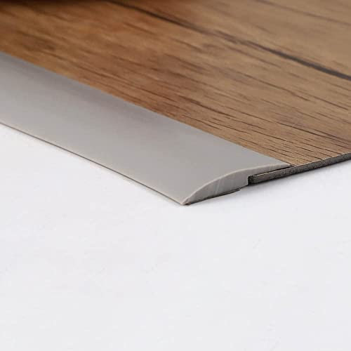 Zayejod 3 Meters Grey Carpet Trim Self Adhesive PVC Laminate Floor Door Doorway Transition Threshold Strip Tile Edgings Rubber Flooring Edge Strip(Cover Height Within 3mm)