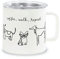 Kate Spade New York Stainless Steel Travel Mug with Handle and Lid, 16 Ounce Coffee Tumbler, Double Wall Insulated Cup, Dog Party