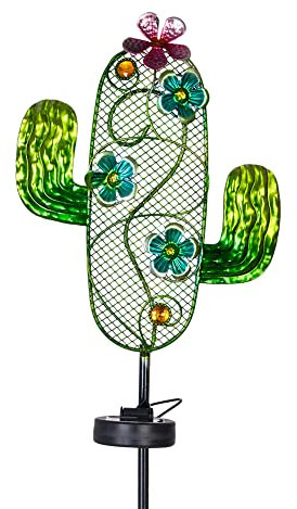 dreamysoul Lampes solaires de jardin, lampes solaires d'extérieur en forme de cactus étanches pour jardin, terrasse, cour, allée