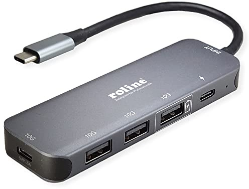 ROLINE USB 3.2 Gen 2 Hub, 4fach, Typ-C-Anschlusskabel
