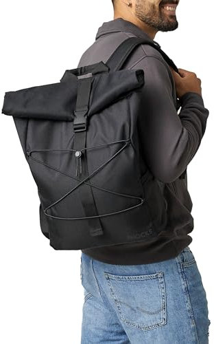 Snocks Rolltop Rucksack - Wasserdichter Daypack für Herren und Damen, Ideal für Reisen und Alltag, mit Laptopfach und Sicherheitstasche