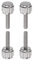 sourcing map 4 Stück Runde Flache Kopf Rändeldaumen M2.5x10mm Hand Klemmgewindeschrauben Knaufbolzen für Vernier Bremssättel
