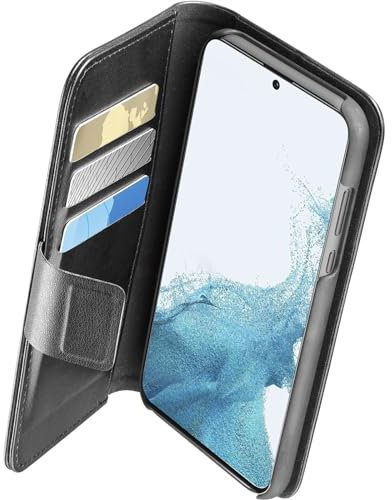 cellularline - Book Agenda - Galaxy S23 - Eleganz und Funktionalität in Einer einzigen Lösung - Bookgewahrsam mit Magnetverschluss - Schwarz