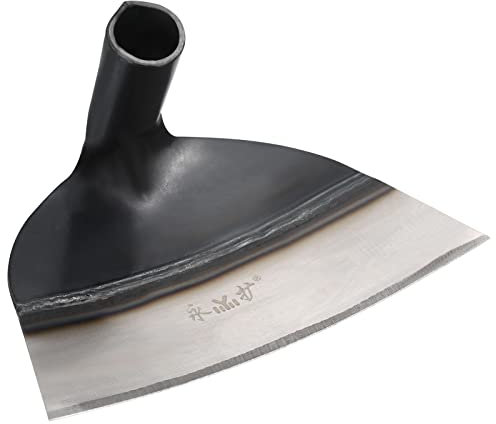 PATIKIL 6.7 Gehärtete Hacke Stahl Handgerät Hacke Gartenarbeit Werkzeug Scharf Garten Kantenschneider für Gartenjäten Bepflanzung Grau