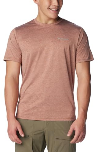 Columbia Men's Hike Crew Shirt, Auburn Heather, 4X Tall