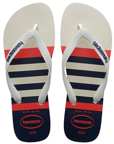 Havaianas – Top Nautical, bequeme, leichte und vielseitige Flip-Flops, Design im Marinestil, breite Riemen, Herren