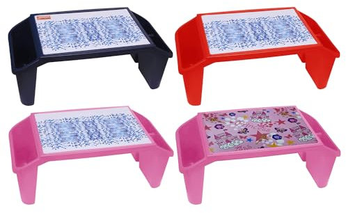 Laptop Bed Table, Lap Desk with Side 3 Compartment Bed Desk for Laptop, Multi-Purpose Laptop Tray for Read Writing Eating Watching on Bed Sofa Car Perfect for Indoor Outdoor Activity – Any Colour