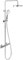Sistema de ducha Universal Showers de Villeroy & Boch, set con soporte ajustable para el cabezal, ducha de lluvia y termostato, cabezal con 3 tipos de chorro, redondo, alcachofa de ducha, Chrom