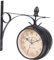 Bureau Horloge murale double face de style européen Horloge classique Monochrome