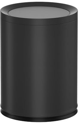 LEASYLIFE 3gal Bäder mit kleinen mülltonnen, schwarzen mülleimer, metallenen mülleimer sind wiegbaren haustüren, zimmern und zimmern zu widmen (12L-black)