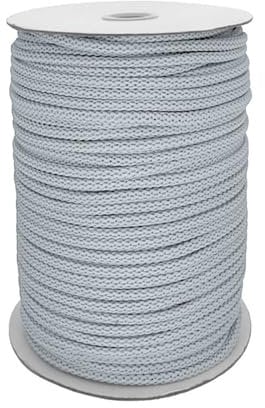 Polyester-Schnur 100m Kordel Seil Bekleidungskordel Makrameeschnur weiche Häkelbindung Ø ca. 6mm, Farbe:336 - hellgrau