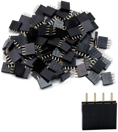 Dahszhi Female PCB Header 4 Way 2.54mm Pitch Connector - 100 pcs