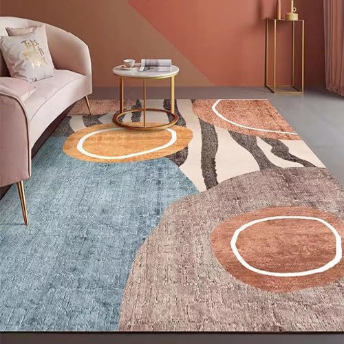 Stuhl kinderzimmer,Waschbarer Teppich Im Lila-gelb-rosa-tintendesign,badezimmerteppich Teppich läufer Flur,60x90cm